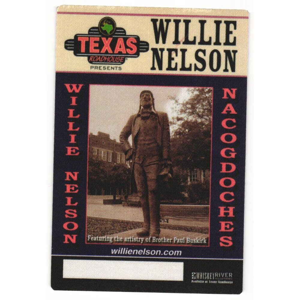 Vintage 2004 Willie Nelson Concert Backstage Pass Nacodoches